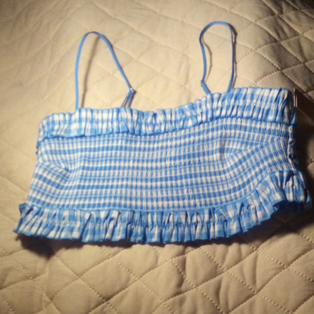 NWT!Colsie Light Blue Smocked Top